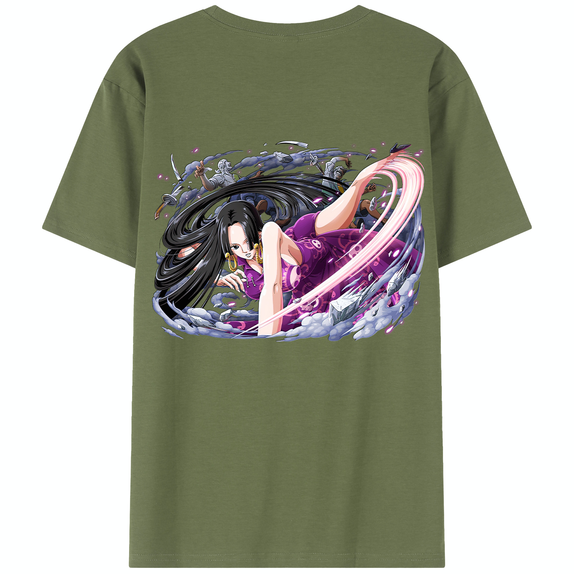 ワンピース ボア・ハンコック ONE PIECE Boa·Hancock 綿100％半袖Tシャツ（背面プリント）